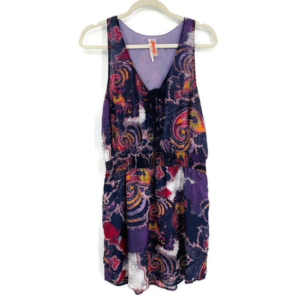 Free People Falling For Georgette Paisley Midi Dress S